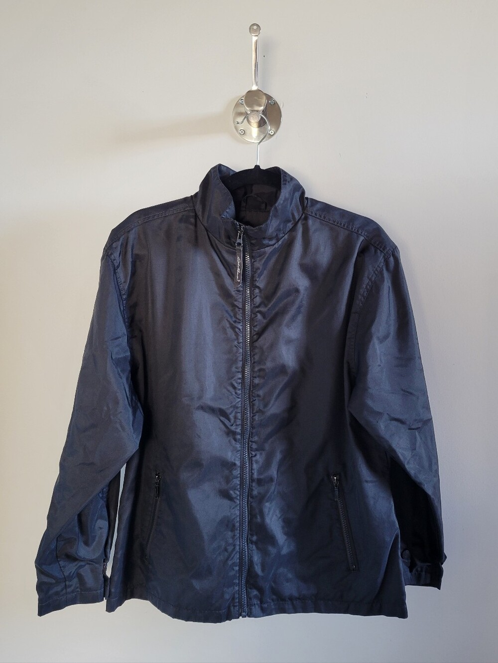 Vintage Eddie Bauer Black Utility Windbreaker Jacket Womens M